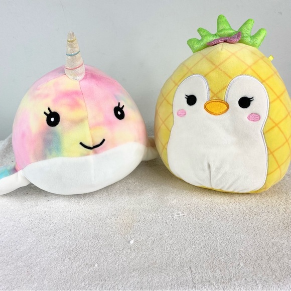Squishmallows Other - Squishmallow Natalie the Rainbow Narwal and piper the Penguin